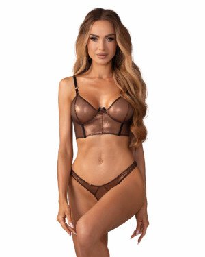 Комплект Obsessive Soranna top & crotchless thong 2XL/3XL