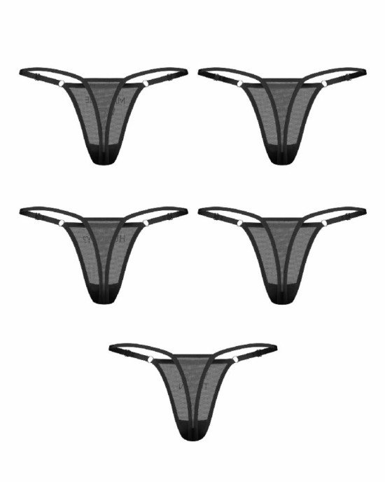 Набір трусиків Obsessive Violami 5-pack thong S/M Набір трусиків Obsessive Violami 5-pack thong S/M
