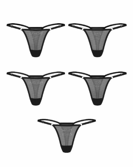 Набір трусиків Obsessive Violami 5-pack thong S/M Набір трусиків Obsessive Violami 5-pack thong S/M