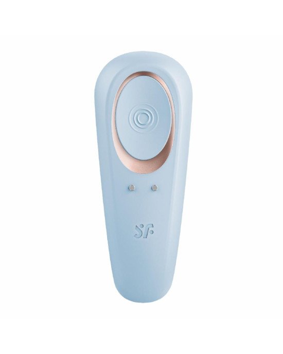 Вібратор для пар Satisfyer Double Classic Light Blue з одним моторчиком