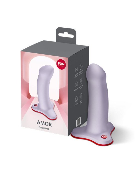 Фалоімітатор Fun Factory AMOR Purple, довжина 14,6 см, діаметр 3,7 см, вигнутий Фалоімітатор Fun Factory AMOR Purple, довжина 14,6 см, діаметр 3,7 см, вигнутий