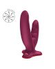 Подвійний фалоімітатор Fun Factory RYDE Wine Red, гнучкі стовбури, присоска Подвійний фалоімітатор Fun Factory RYDE Wine Red, гнучкі стовбури, присоска