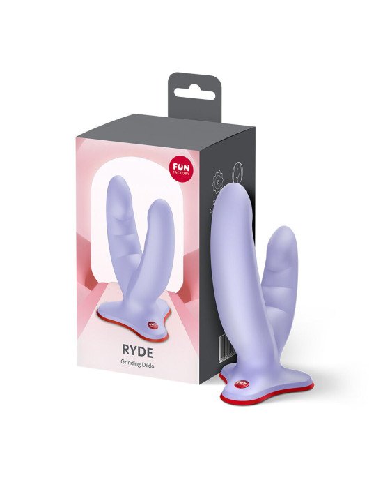 Подвійний фалоімітатор Fun Factory RYDE Purple, гнучкі стовбури, присоска Подвійний фалоімітатор Fun Factory RYDE Purple, гнучкі стовбури, присоска