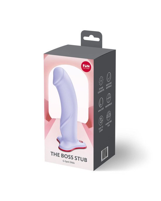 Фалоімітатор Fun Factory THE BOSS STUB Purple, реалістична текстура, довжина 17,9 см, діаметр 4,1см Фалоімітатор Fun Factory THE BOSS STUB Purple, реалістична текстура, довжина 17,9 см, діаметр 4,1см