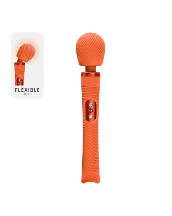 Вібромасажер Fun Factory VIM Vibrating Wand Orange, суперпотужний та легкий, до 6 годин роботи Вібромасажер Fun Factory VIM Vibrating Wand Orange, суперпотужний та легкий, до 6 годин роботи