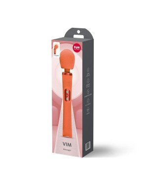 Вібромасажер Fun Factory VIM Vibrating Wand Orange, суперпотужний та легкий, до 6 годин роботи Вібромасажер Fun Factory VIM Vibrating Wand Orange, суперпотужний та легкий, до 6 годин роботи
