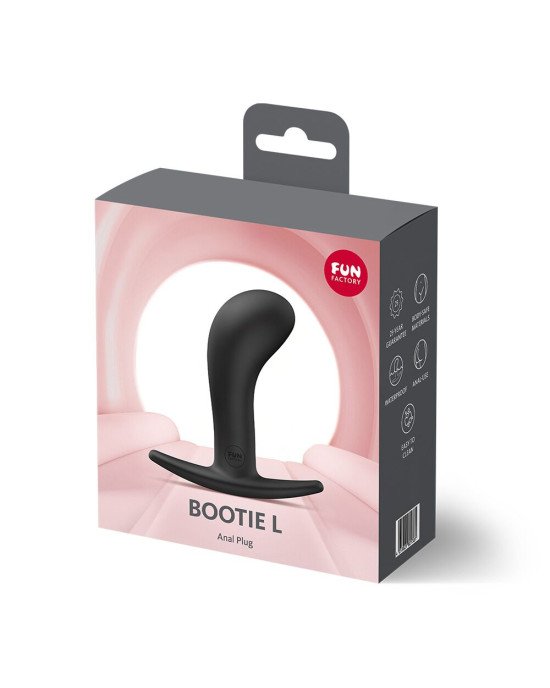 Анальна пробка Fun Factory BOOTIE L Black, діаметр 3,8 см, тонкий обмежувач Анальна пробка Fun Factory BOOTIE L Black, діаметр 3,8 см, тонкий обмежувач
