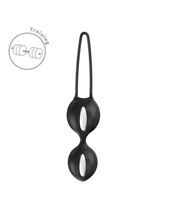 Вагінальні кульки Fun Factory SMARTBALLS DUO Black, 2 шт, діаметр 3,2 та 3,6 см Вагінальні кульки Fun Factory SMARTBALLS DUO Black, 2 шт, діаметр 3,2 та 3,6 см