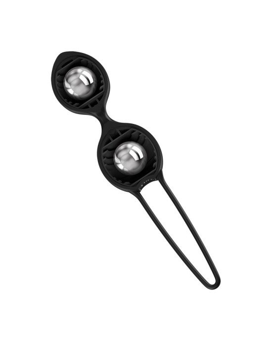 Вагінальні кульки Fun Factory SMARTBALLS DUO Black, 2 шт, діаметр 3,2 та 3,6 см Вагінальні кульки Fun Factory SMARTBALLS DUO Black, 2 шт, діаметр 3,2 та 3,6 см