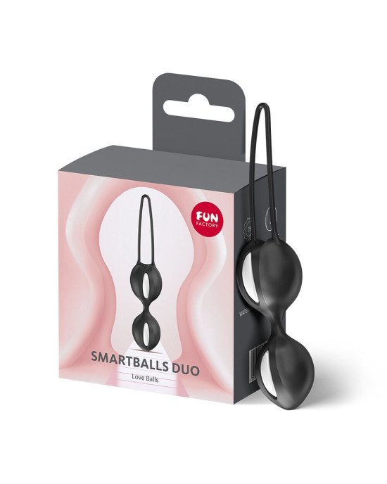 Вагінальні кульки Fun Factory SMARTBALLS DUO Black, 2 шт, діаметр 3,2 та 3,6 см Вагінальні кульки Fun Factory SMARTBALLS DUO Black, 2 шт, діаметр 3,2 та 3,6 см