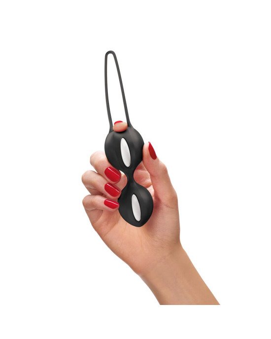 Вагінальні кульки Fun Factory SMARTBALLS DUO Black, 2 шт, діаметр 3,2 та 3,6 см Вагінальні кульки Fun Factory SMARTBALLS DUO Black, 2 шт, діаметр 3,2 та 3,6 см