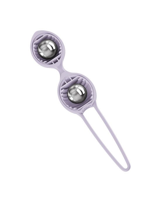 Вагінальні кульки Fun Factory SMARTBALLS DUO Purple, 2 шт, діаметр 3,2 та 3,6 см