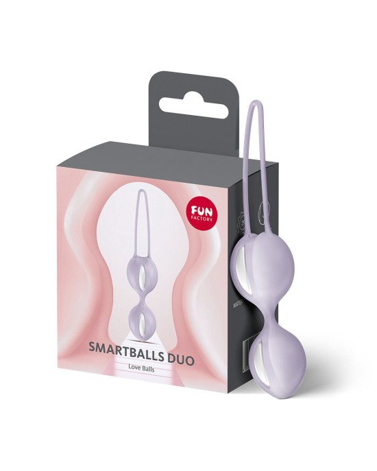 Вагінальні кульки Fun Factory SMARTBALLS DUO Purple, 2 шт, діаметр 3,2 та 3,6 см