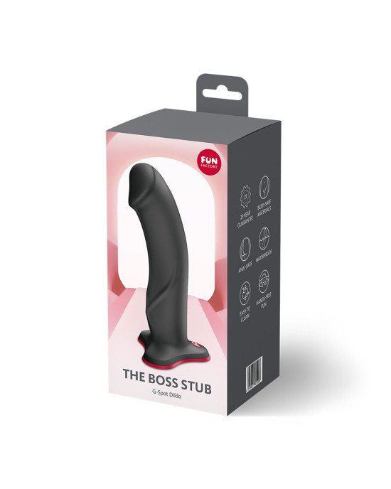 Фалоімітатор Fun Factory THE BOSS STUB Black, реалістична текстура, довжина 17,9 см, діаметр 4,1см Фалоімітатор Fun Factory THE BOSS STUB Black, реалістична текстура, довжина 17,9 см, діаметр 4,1см