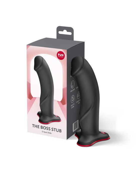 Фалоімітатор Fun Factory THE BOSS STUB Black, реалістична текстура, довжина 17,9 см, діаметр 4,1см Фалоімітатор Fun Factory THE BOSS STUB Black, реалістична текстура, довжина 17,9 см, діаметр 4,1см
