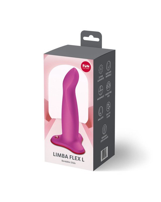 Фалоімітатор Fun Factory LIMBA FLEX L Magenta, гнучкий, з ефектом пам’яті, підходить для точки G Фалоімітатор Fun Factory LIMBA FLEX L Magenta, гнучкий, з ефектом пам’яті, підходить для точки G