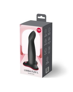 Фалоімітатор Fun Factory LIMBA FLEX L Black, гнучкий, з ефектом пам’яті, підходить для точки G