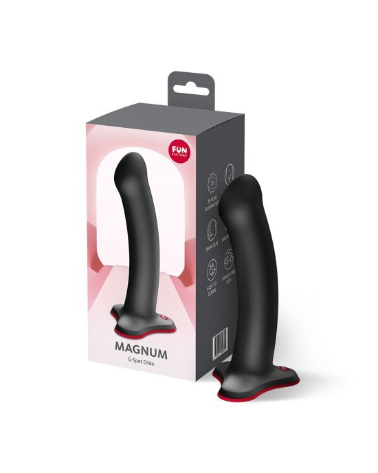Фалоімітатор Fun Factory MAGNUM Black, дуже гнучкий, довжина 18,3 см, діаметр 3,7 см Фалоімітатор Fun Factory MAGNUM Black, дуже гнучкий, довжина 18,3 см, діаметр 3,7 см