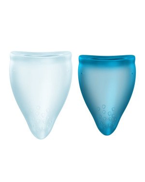 Набір менструальних чаш Fun Factory FUN CUP EXPLORE KIT, 2 шт, Multicolored Turquoise, об’єми 20 та 30 мл