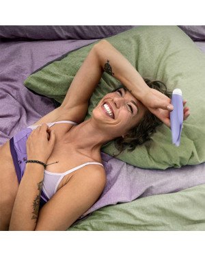 Вібратор з пелюстками Fun Factory VOLITA purple, компактний, дуже тихий, на батарейках