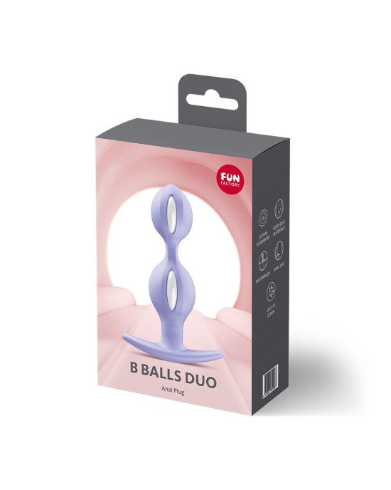 Анальні кульки Fun Factory B BALLS DUO Purple, ефект вібрації, діаметр 3,2 та 3,6 см Анальні кульки Fun Factory B BALLS DUO Purple, ефект вібрації, діаметр 3,2 та 3,6 см