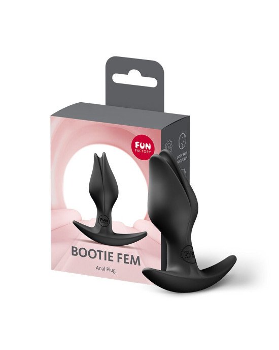 Анальна пробка Fun Factory BOOTIE FEM Black, у вигляді бутона, діаметр 2,9 см, тонкий обмежувач Анальна пробка Fun Factory BOOTIE FEM Black, у вигляді бутона, діаметр 2,9 см, тонкий обмежувач