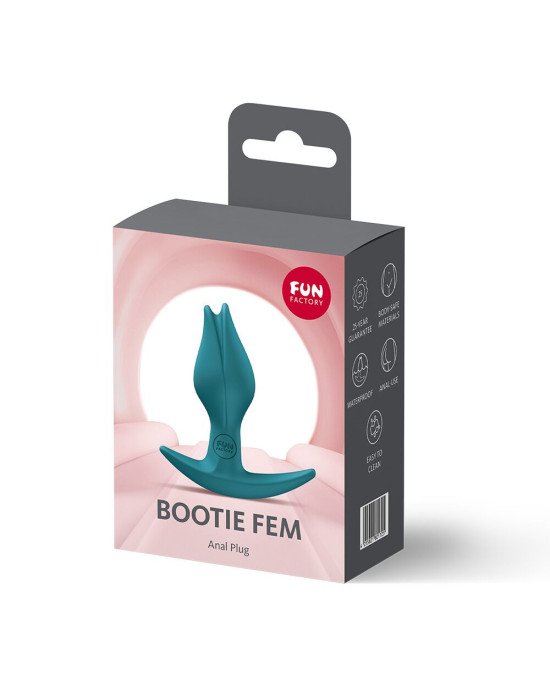 Анальна пробка Fun Factory BOOTIE FEM Bottle Green, у вигляді бутона, діаметр 2,9 см, тонкий обмежувач Анальна пробка Fun Factory BOOTIE FEM Bottle Green, у вигляді бутона, діаметр 2,9 см, тонкий обмежувач