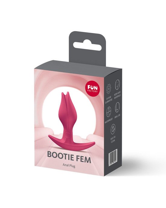 Анальна пробка Fun Factory BOOTIE FEM Raspberry, у вигляді бутона, діаметр 2,9 см, тонкий обмежувач Анальна пробка Fun Factory BOOTIE FEM Raspberry, у вигляді бутона, діаметр 2,9 см, тонкий обмежувач