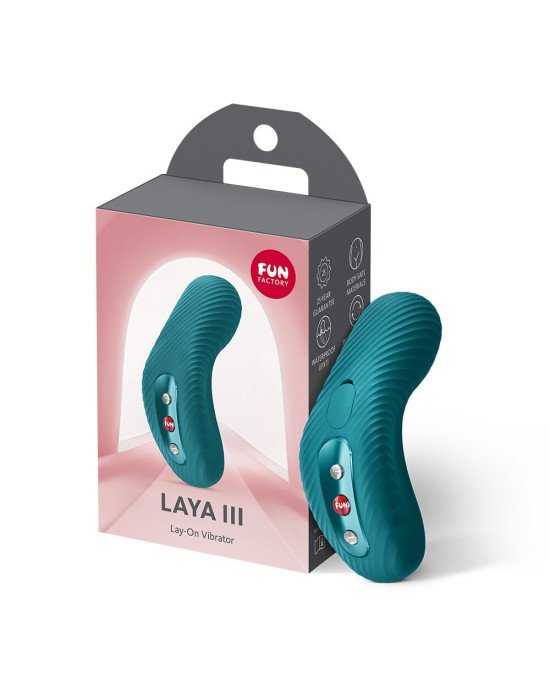Накладний вібратор Fun Factory LAYA III Bottle Green, ефект постукування пальцем Накладний вібратор Fun Factory LAYA III Bottle Green, ефект постукування пальцем