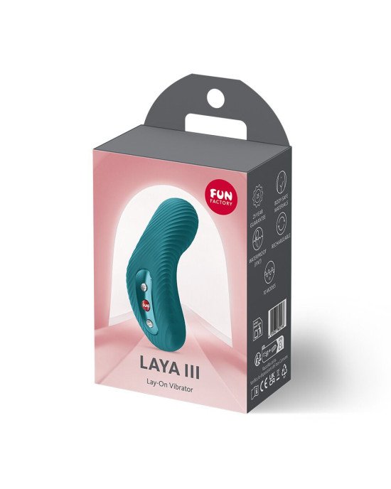 Накладний вібратор Fun Factory LAYA III Bottle Green, ефект постукування пальцем Накладний вібратор Fun Factory LAYA III Bottle Green, ефект постукування пальцем