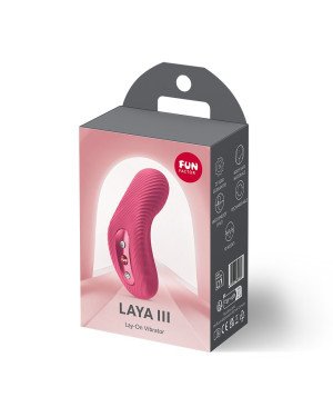 Накладний вібратор Fun Factory LAYA III Raspberry, ефект постукування пальцем