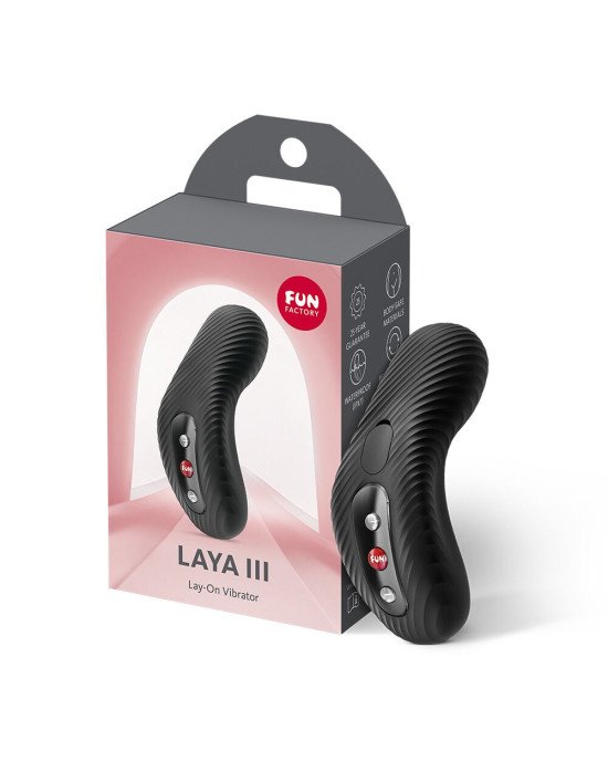 Накладний вібратор Fun Factory LAYA III Black, ефект постукування пальцем Накладний вібратор Fun Factory LAYA III Black, ефект постукування пальцем