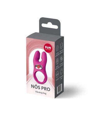 Ерекційне віброкільце з подвійною стимуляцією клітора Fun Factory NŌS PRO Magenta, 2 мотори Ерекційне віброкільце з подвійною стимуляцією клітора Fun Factory NŌS PRO Magenta, 2 мотори