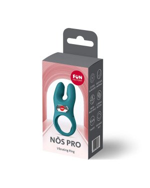 Ерекційне віброкільце з подвійною стимуляцією клітора Fun Factory NŌS PRO Bottle Green, 2 мотори Ерекційне віброкільце з подвійною стимуляцією клітора Fun Factory NŌS PRO Bottle Green, 2 мотори