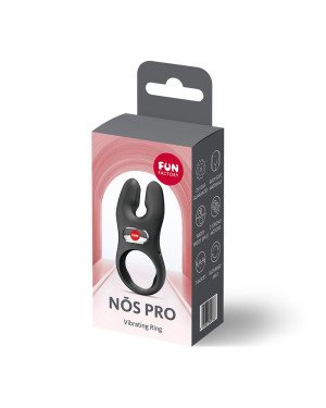 Ерекційне віброкільце з подвійною стимуляцією клітора Fun Factory NŌS PRO Black, 2 мотори Ерекційне віброкільце з подвійною стимуляцією клітора Fun Factory NŌS PRO Black, 2 мотори