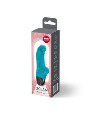 Вібратор-кролик Fun Factory OCEAN Aquamarine, для клітора та точки G, 6 режимів, на батарейках Вібратор-кролик Fun Factory OCEAN Aquamarine, для клітора та точки G, 6 режимів, на батарейках