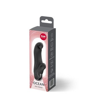 Вібратор-кролик Fun Factory OCEAN Black, для клітора та точки G, 6 режимів, на батарейках Вібратор-кролик Fun Factory OCEAN Black, для клітора та точки G, 6 режимів, на батарейках