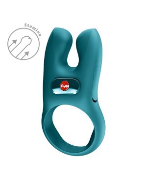 Ерекційне віброкільце з подвійною стимуляцією клітора Fun Factory NŌS CLASSIC Bottle Green, 2 мотори