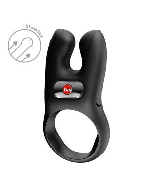 Ерекційне віброкільце з подвійною стимуляцією клітора Fun Factory NŌS CLASSIC Black, 2 мотори