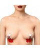 Затискачі для сосків з регулюванням Art of Sex - Flirty Bow, колір червоний