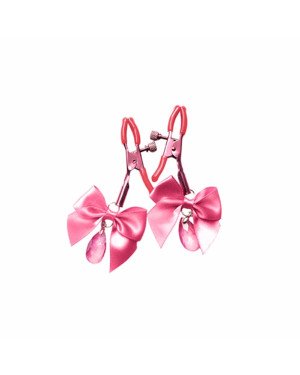 Затискачі для сосків з регулюванням Art of Sex - Flirty Bow, колір рожевий