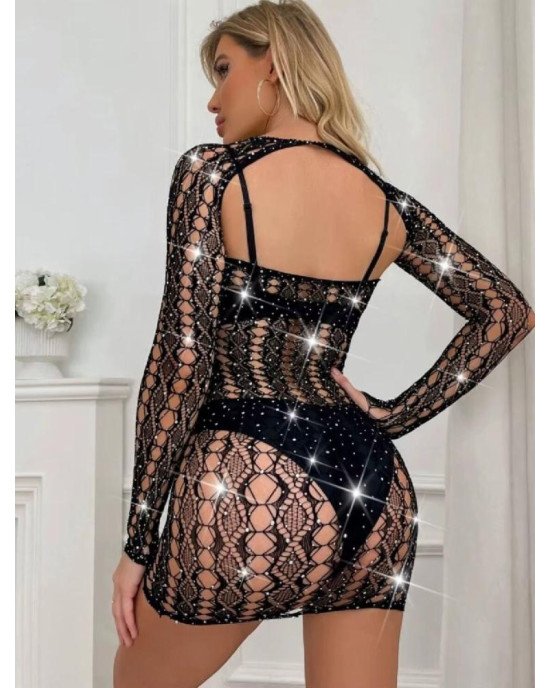 Бодістокінг-сукня JSY WW7096 Black One Size Бодістокінг-сукня JSY WW7096 Black One Size