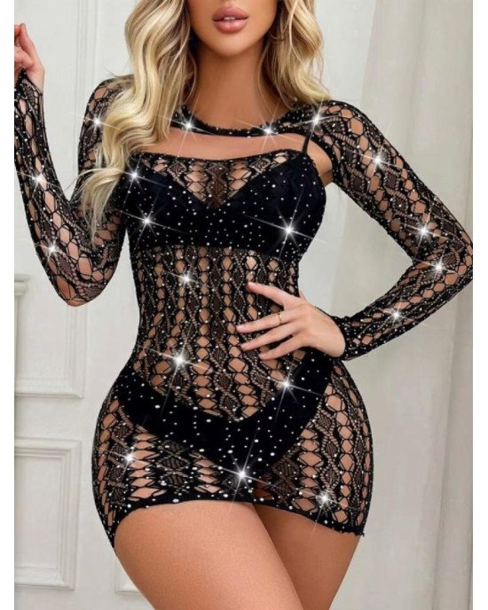 Бодістокінг-сукня JSY WW7096 Black One Size Бодістокінг-сукня JSY WW7096 Black One Size
