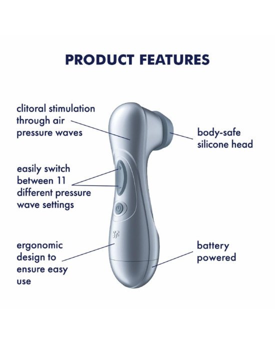 Вакуумний кліторальний стимулятор Satisfyer Pro 2 Generation 2 Battery Series Light Blue Вакуумний кліторальний стимулятор Satisfyer Pro 2 Generation 2 Battery Series Light Blue