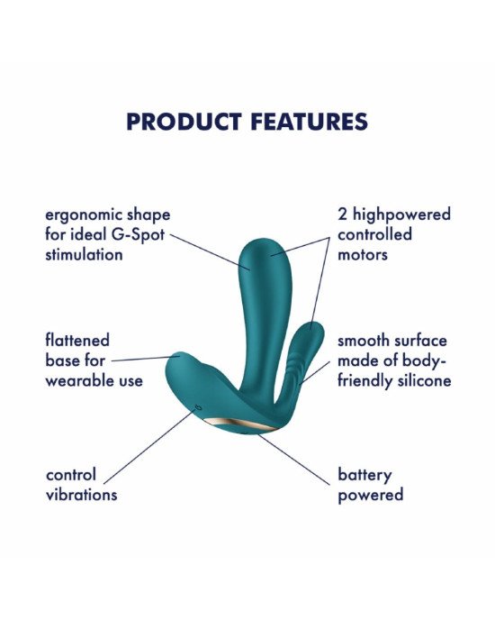 Подвійний смарт-вібратор у трусики Satisfyer Top Secret+ Battery Series Подвійний смарт-вібратор у трусики Satisfyer Top Secret+ Battery Series