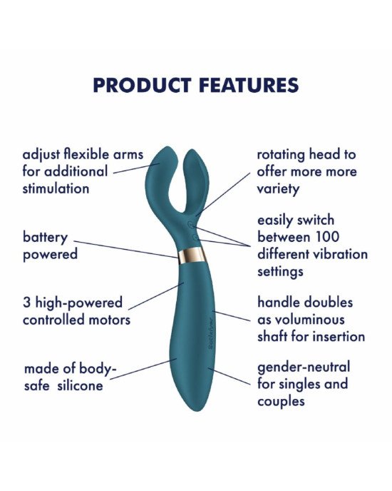 Вібратор для пар Satisfyer Endless Fun Battery Series, три мотора, багатофункціональний Вібратор для пар Satisfyer Endless Fun Battery Series, три мотора, багатофункціональний