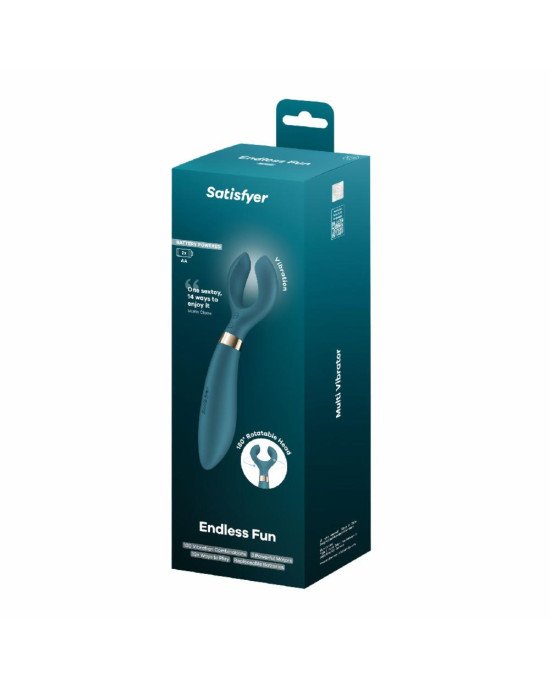 Вібратор для пар Satisfyer Endless Fun Battery Series, три мотора, багатофункціональний Вібратор для пар Satisfyer Endless Fun Battery Series, три мотора, багатофункціональний