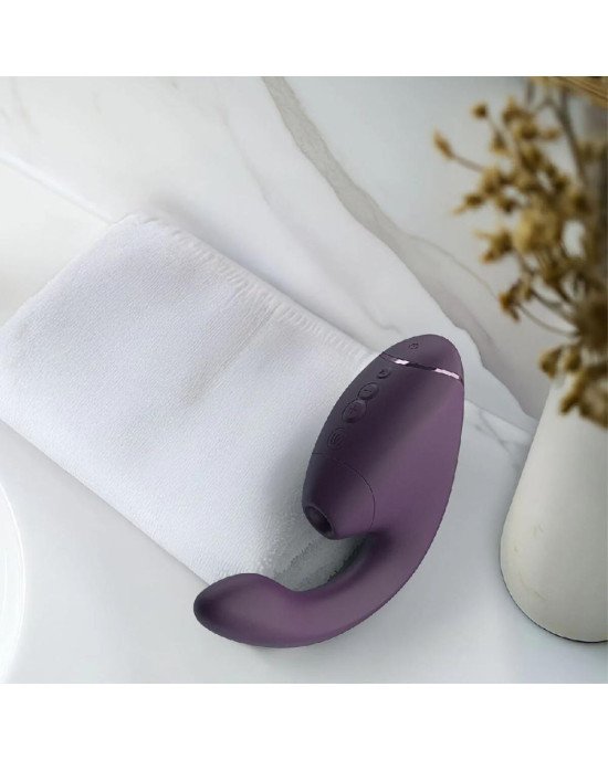 Подвійний вакуумний кліторальний стимулятор з вібрацією Womanizer Next Duo - Dark Purple Подвійний вакуумний кліторальний стимулятор з вібрацією Womanizer Next Duo - Dark Purple
