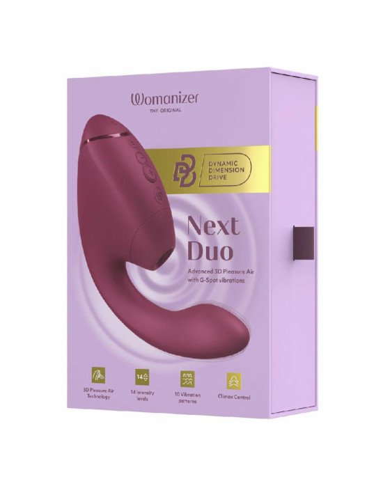 Подвійний вакуумний кліторальний стимулятор з вібрацією Womanizer Next Duo - Dusky Pink
