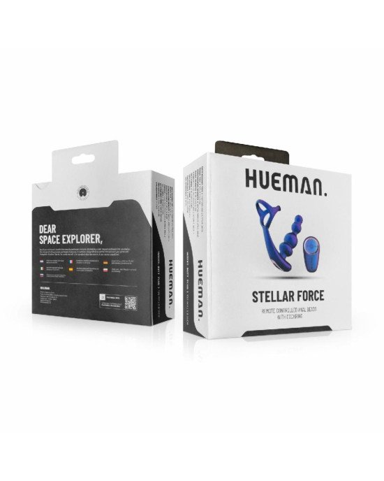 Анальний вібратор з ерекційним кільцем Hueman - Stellar Force Anal Beads with Cockring Анальний вібратор з ерекційним кільцем Hueman - Stellar Force Anal Beads with Cockring